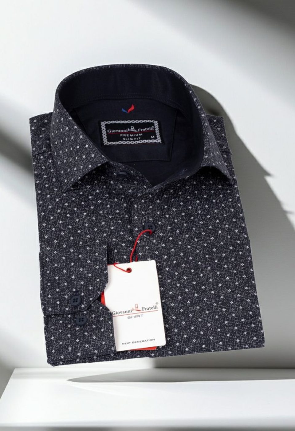 Slim Fit Uzun Kol Desenli Erkek Gömlek 3GMK311349012