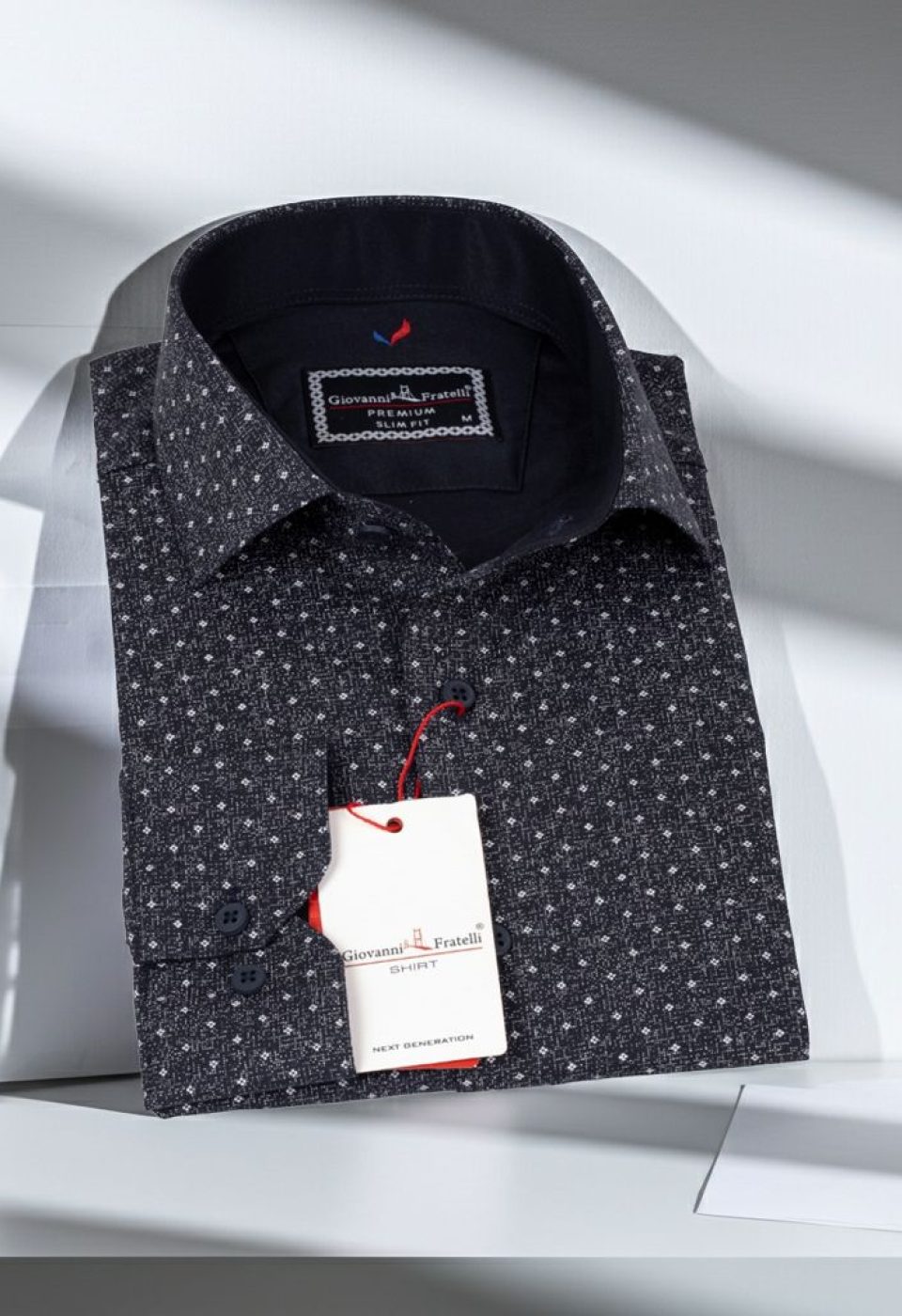 1349 CR 012 Slim Fit Uzun Kol Desenli Erkek Gömlek 3GMK311349012 - Giovanni Fratelli