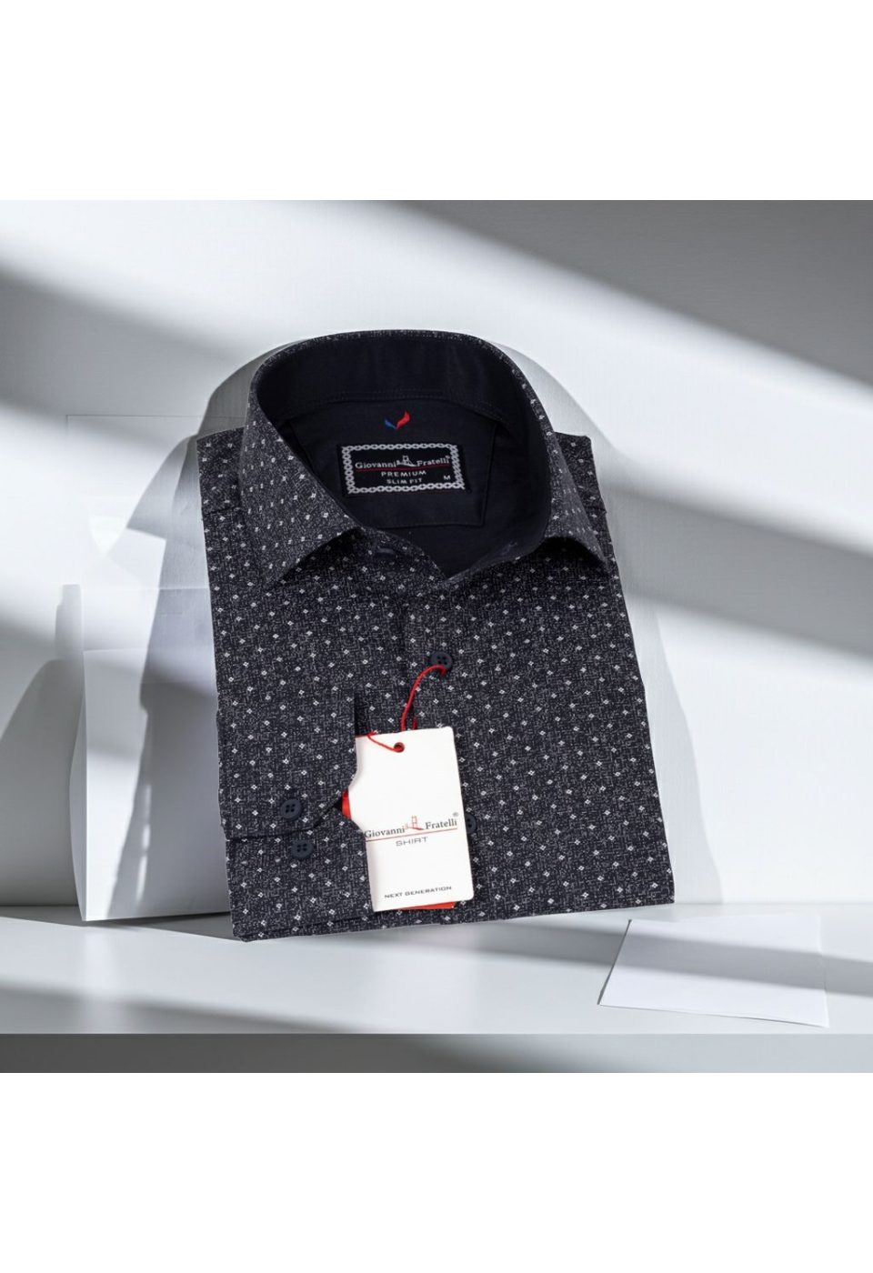 1349 CR 012 Slim Fit Uzun Kol Desenli Erkek Gömlek 3GMK311349012 - Giovanni Fratelli