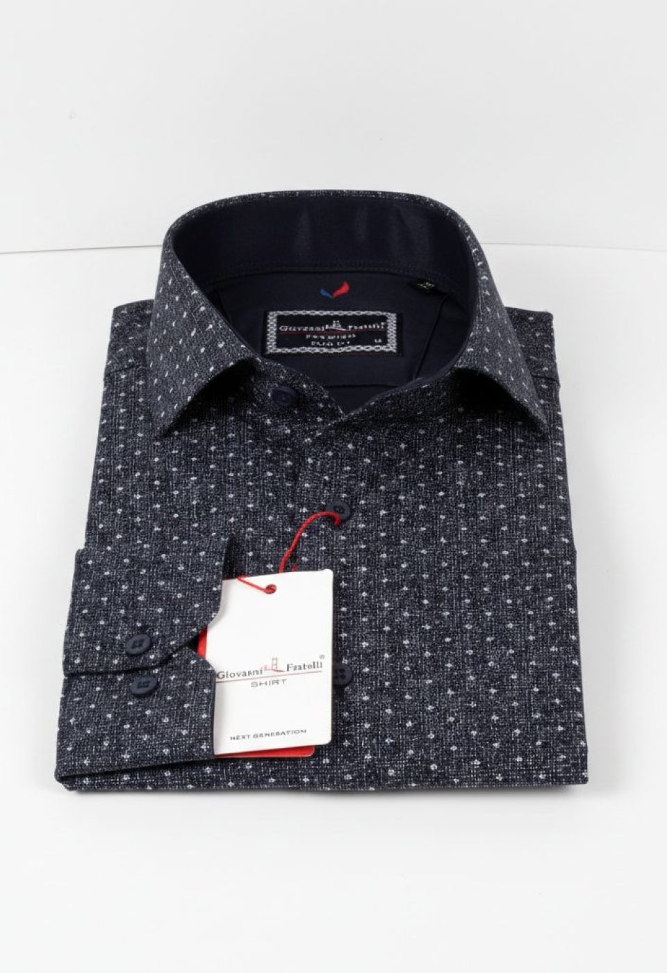 Slim Fit Uzun Kol Desenli Erkek Gömlek 3GMK311349012