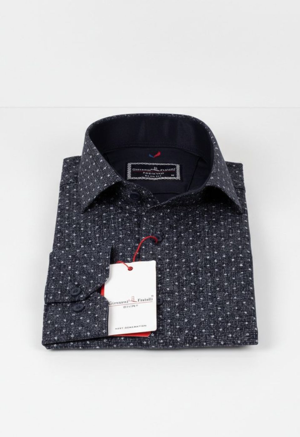1349 CR 012 Slim Fit Uzun Kol Desenli Erkek Gömlek 3GMK311349012 - Giovanni Fratelli