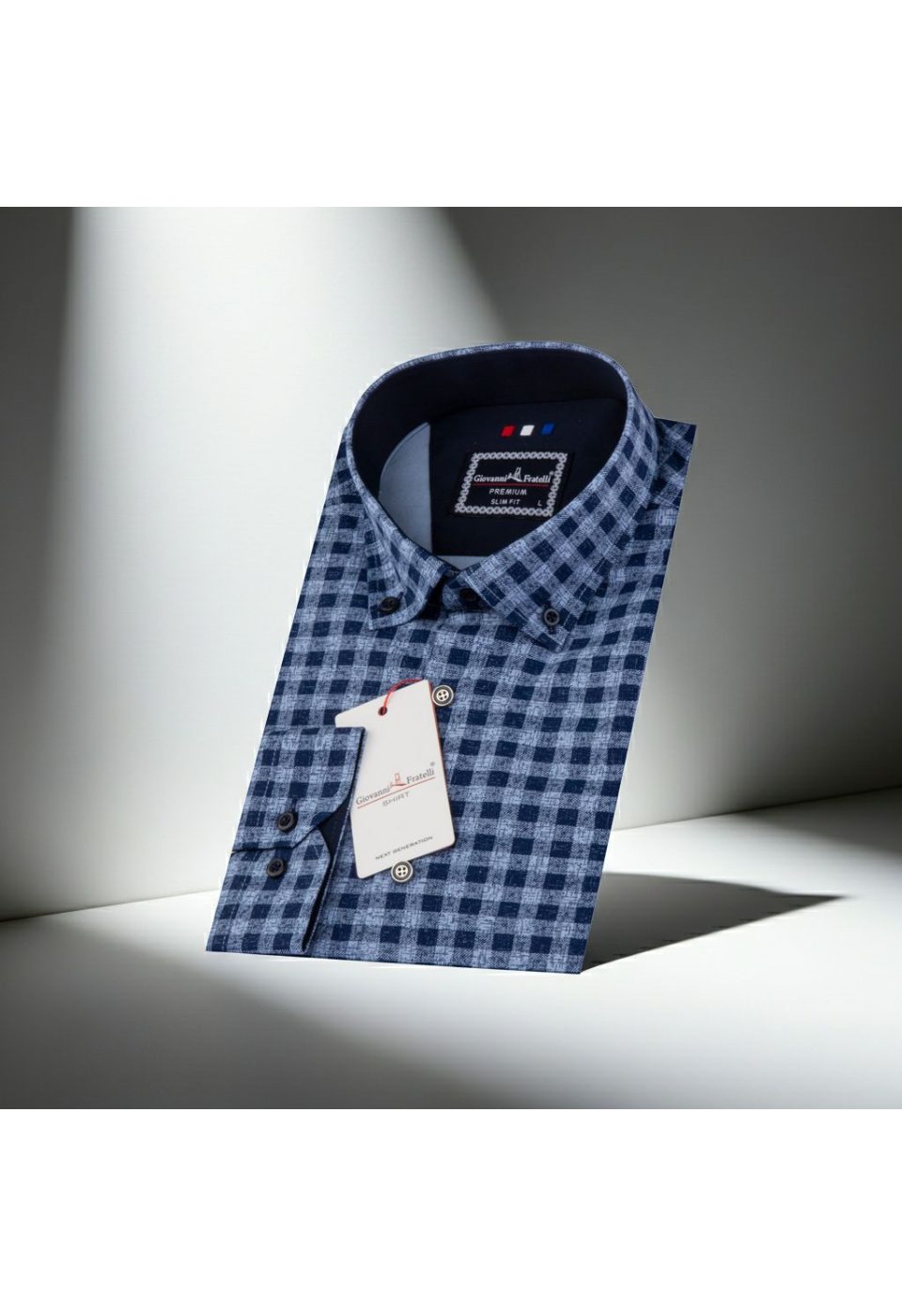1259 CR YD 003 Slim Fit Uzun Kol Yaka Düğmeli Desenli Erkek Gömlek 3GMK311259003 - Giovanni Fratelli
