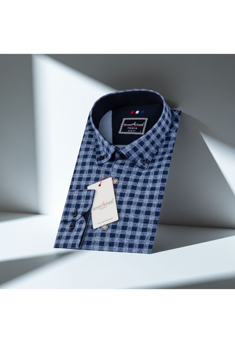 1259 CR YD 003 Slim Fit Uzun Kol Yaka Düğmeli Desenli Erkek Gömlek 3GMK311259003 - Giovanni Fratelli