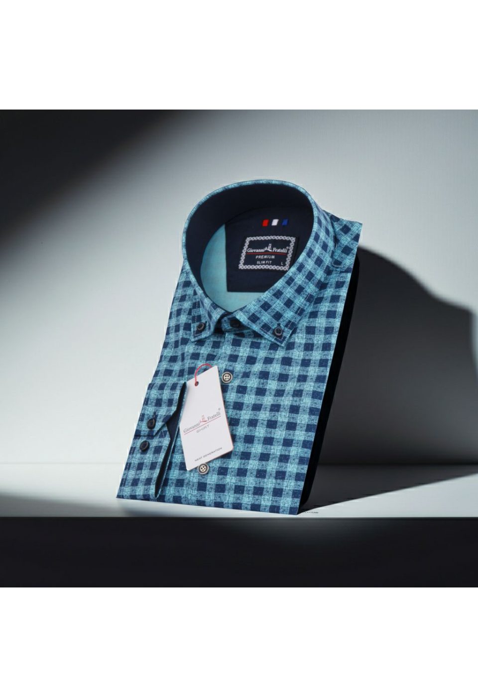 1259 CR YD 005 Slim Fit Uzun Kol Yaka Düğmeli Desenli Erkek Gömlek 3GMK311259005 - Giovanni Fratelli