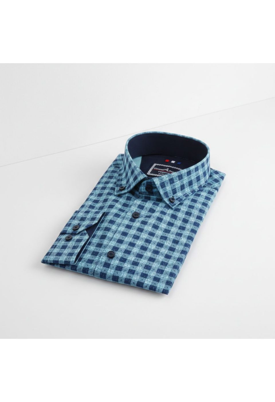 1259 CR YD 005 Slim Fit Uzun Kol Yaka Düğmeli Desenli Erkek Gömlek 3GMK311259005 - Giovanni Fratelli