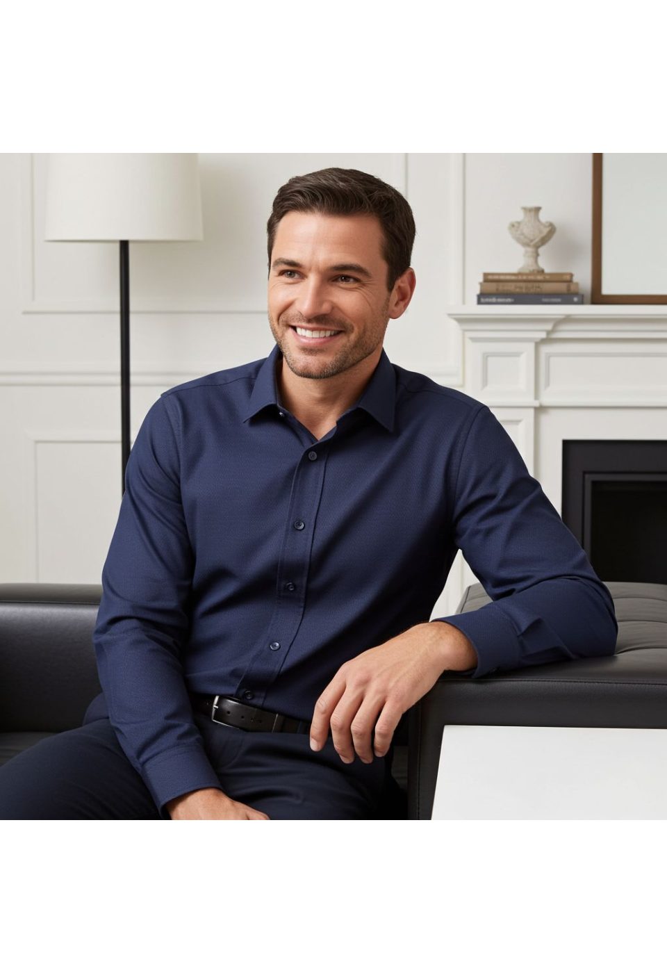 Slim Fit Uzun Kol Desenli Armürlü Jakar Erkek Gömlek 3GMK311293001 - Giovanni Fratelli