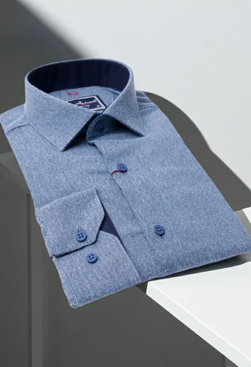 Slim Fit Uzun Kol Düz Renk Kaşmir Erkek Gömlek 3GMK311298001 - Giovanni Fratelli