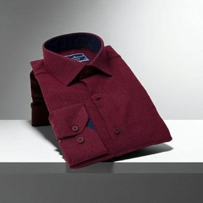 Slim Fit Uzun Kol Düz Renk Kaşmir Erkek Gömlek 3GMK311298004 - Giovanni Fratelli