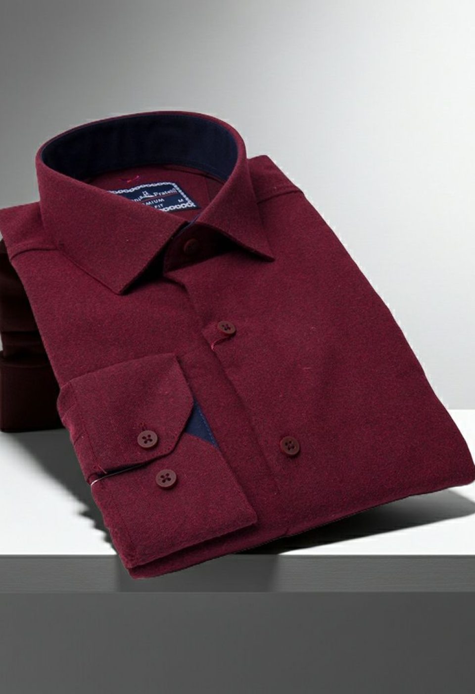 Slim Fit Uzun Kol Düz Renk Kaşmir Erkek Gömlek 3GMK311298004