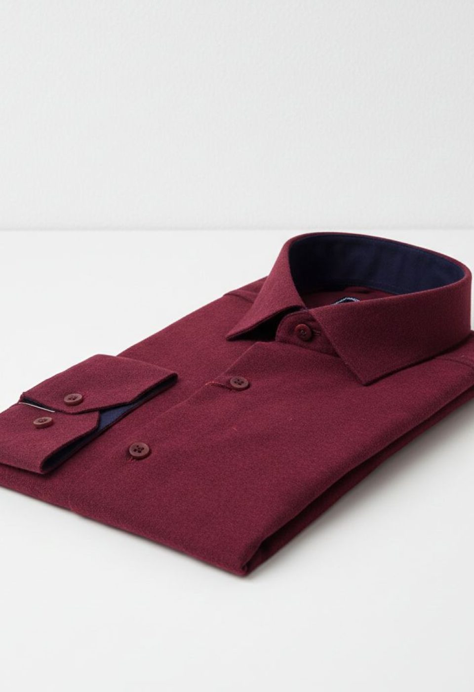 Slim Fit Uzun Kol Düz Renk Kaşmir Erkek Gömlek 3GMK311298004