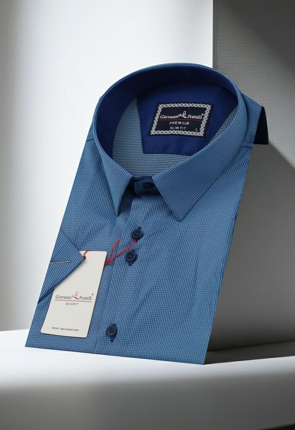 Slim Fit Kısa Kol Desenli Erkek Gömlek 3GMK321315009 - Giovanni Fratelli