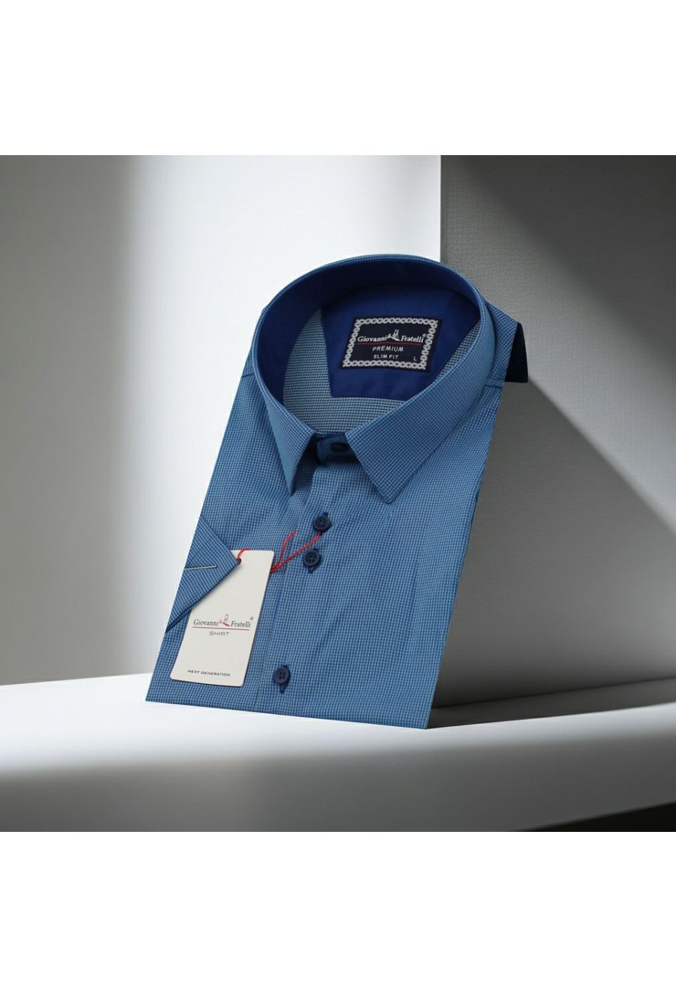 Slim Fit Kısa Kol Desenli Erkek Gömlek 3GMK321315009 - Giovanni Fratelli