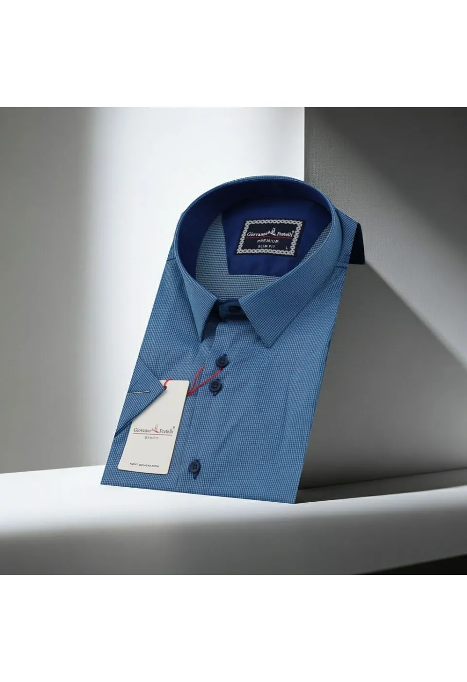 Slim Fit Kısa Kol Desenli Erkek Gömlek 3GMK321315009 - Giovanni Fratelli