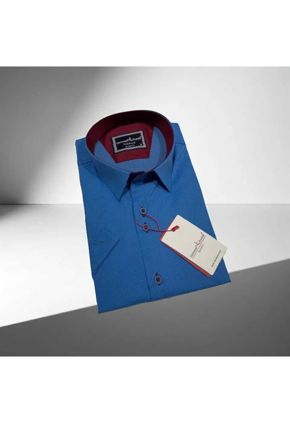 Slim Fit Kısa Kol Desenli Erkek Gömlek 3GMK321315011 - Giovanni Fratelli