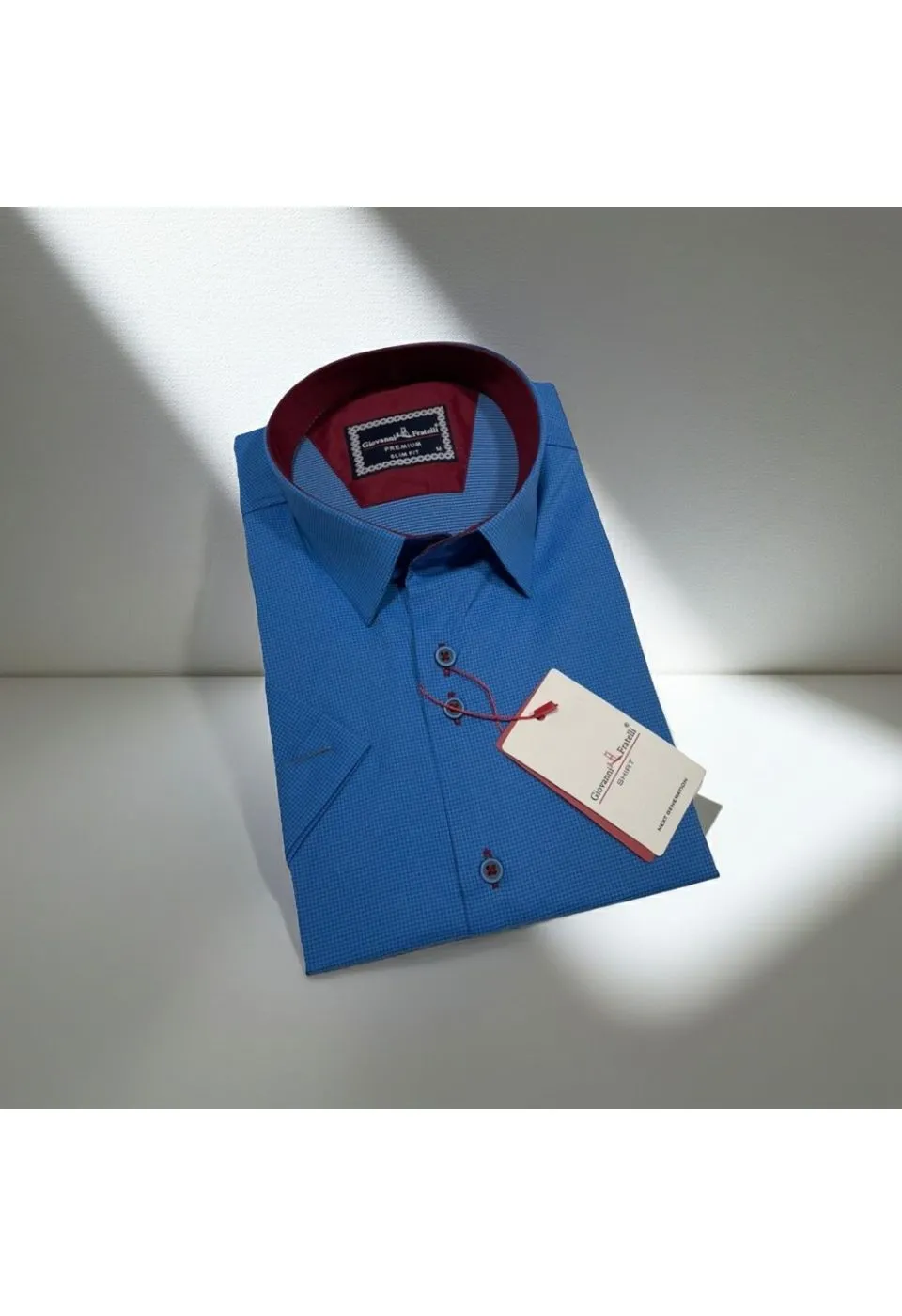 Slim Fit Kısa Kol Desenli Erkek Gömlek 3GMK321315011 - Giovanni Fratelli