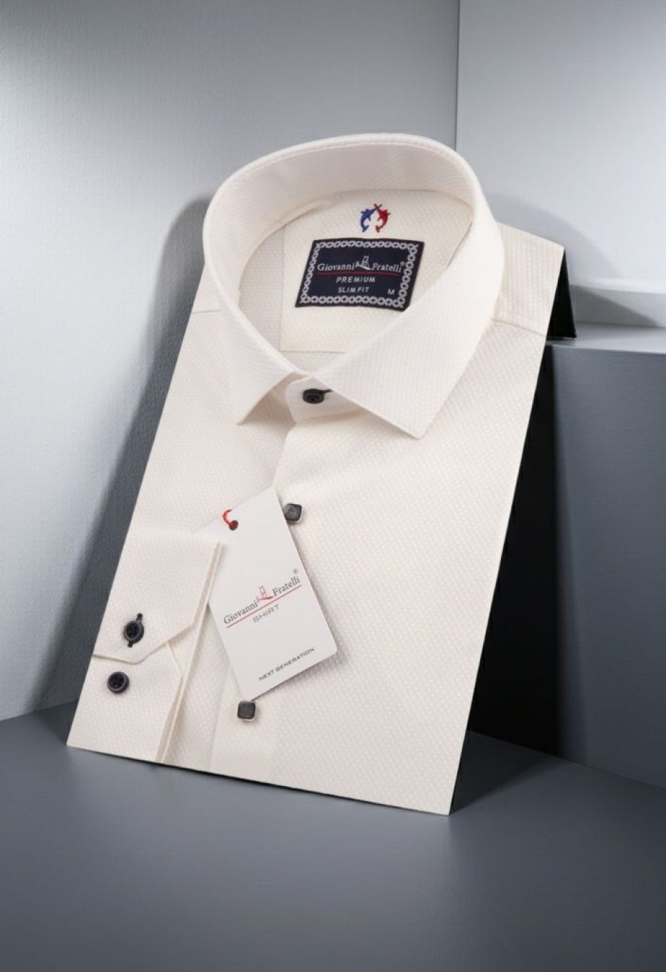 1318 CR JKR 002 Slim Fit Uzun Kol Desenli Armürlü Jakar Erkek Gömlek 3GMK321318002 - Giovanni Fratelli