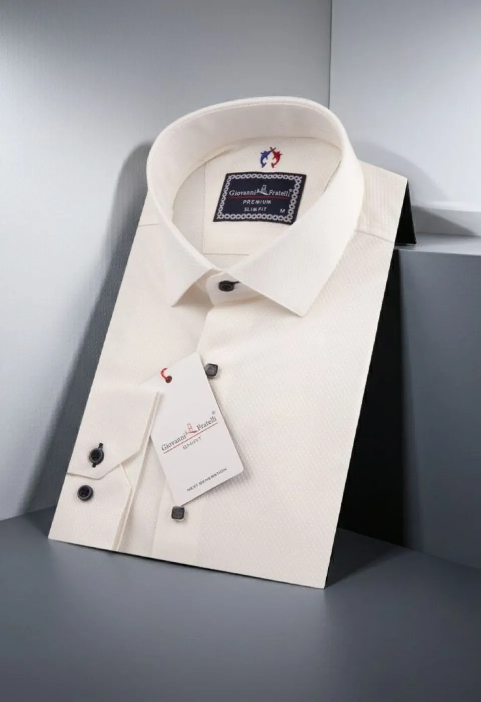 Slim Fit Uzun Kol Desenli Armürlü Jakar Erkek Gömlek 3GMK321318002 - Giovanni Fratelli