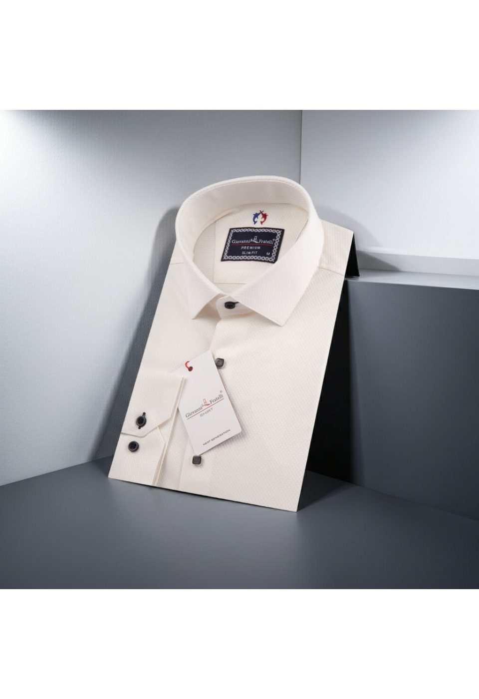 1318 CR JKR 002 Slim Fit Uzun Kol Desenli Armürlü Jakar Erkek Gömlek 3GMK321318002 - Giovanni Fratelli