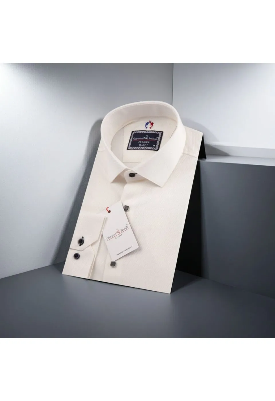Slim Fit Uzun Kol Desenli Armürlü Jakar Erkek Gömlek 3GMK321318002 - Giovanni Fratelli