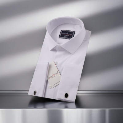 Slim Fit Kol Düğmeli Düz Renk Armürlü Jakar Erkek Gömlek 3GMK321319001 - Giovanni Fratelli
