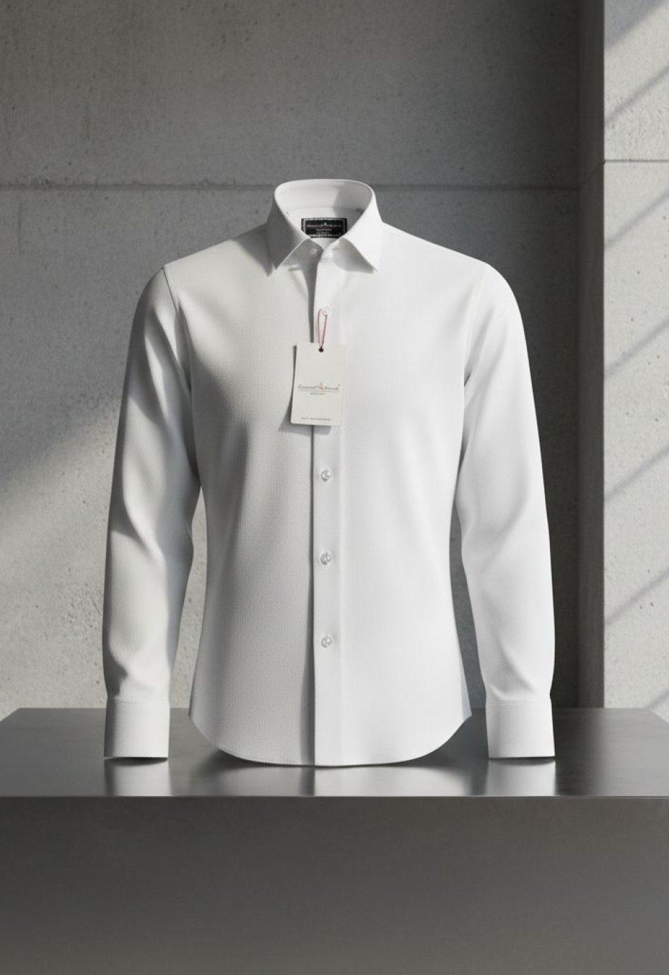 Slim Fit Kol Düğmeli Düz Renk Armürlü Jakar Erkek Gömlek 3GMK321319001 - Giovanni Fratelli