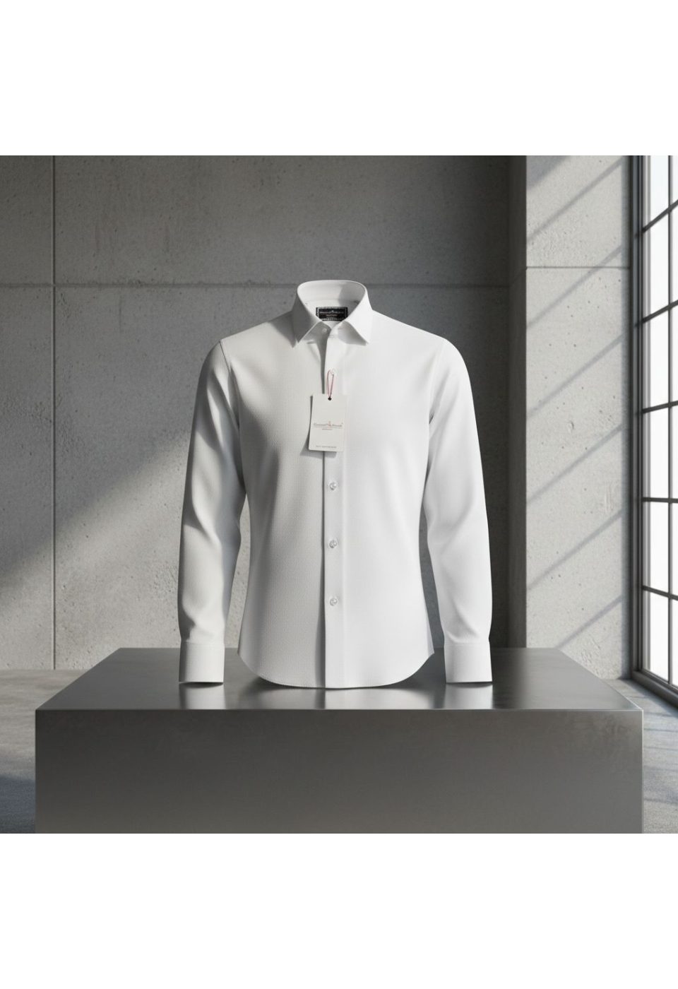Slim Fit Kol Düğmeli Düz Renk Armürlü Jakar Erkek Gömlek 3GMK321319001 - Giovanni Fratelli