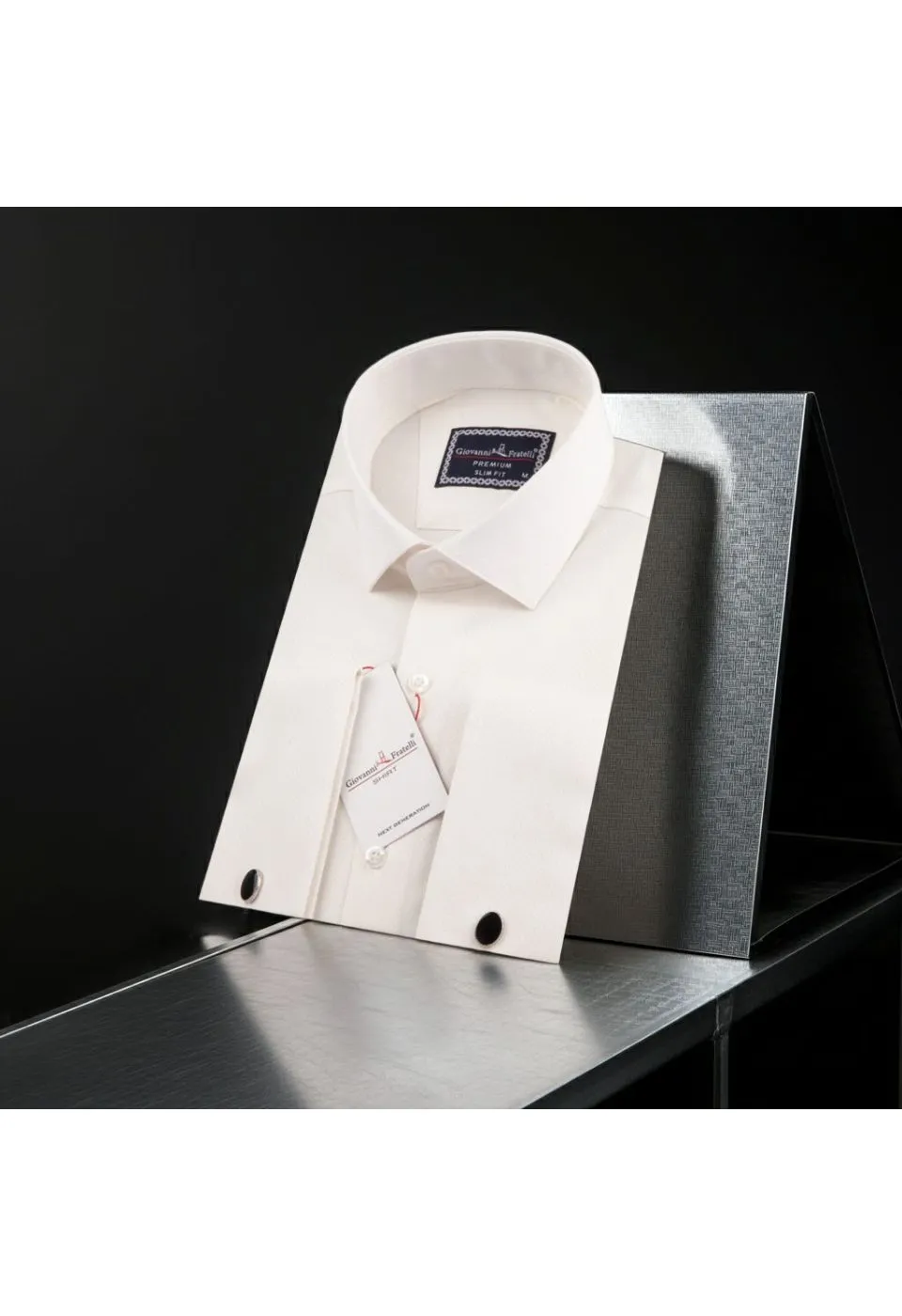 Slim Fit Kol Düğmeli Düz Renk Armürlü Jakar Erkek Gömlek 3GMK321319002 - Giovanni Fratelli