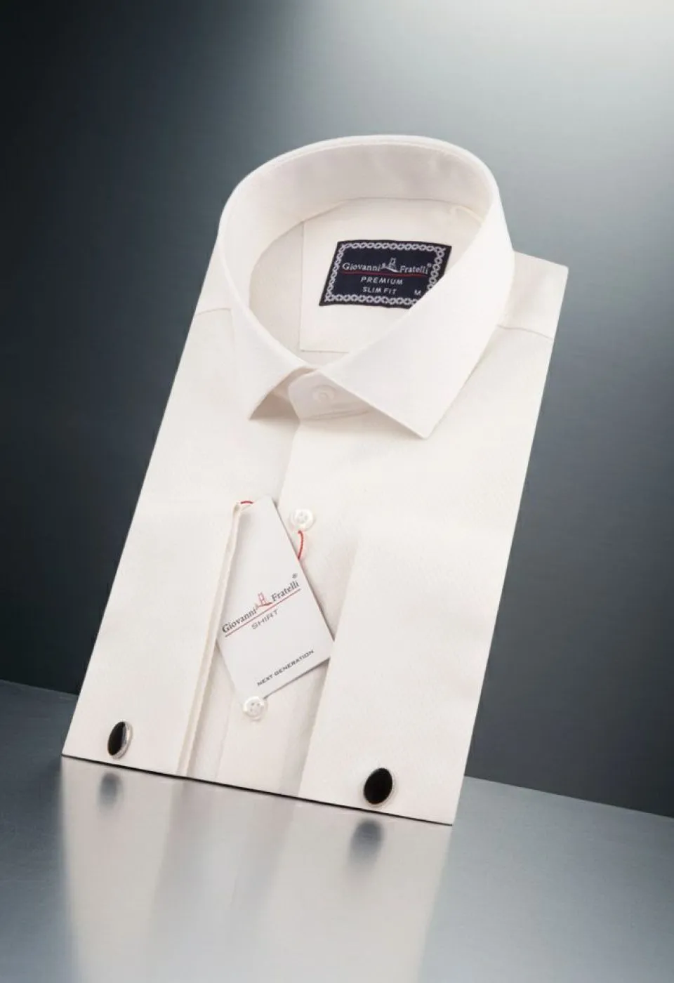 Slim Fit Kol Düğmeli Düz Renk Armürlü Jakar Erkek Gömlek 3GMK321319002 - Giovanni Fratelli