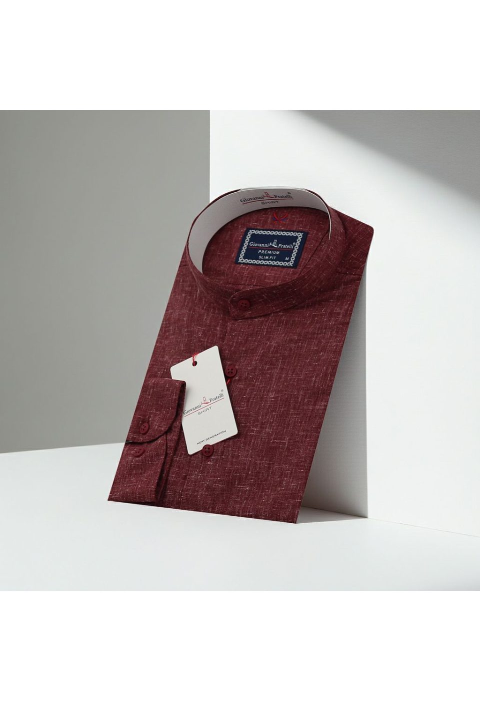 Slim Fit Uzun Kol Desenli Hakim Yaka Erkek Gömlek 3GMK311319008 - Giovanni Fratelli