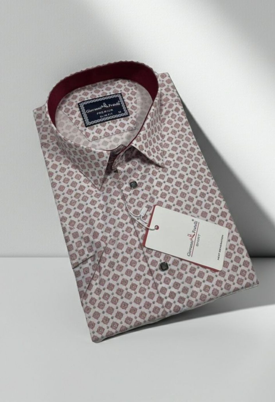 Slim Fit Kısa Kol Dijital Baskılı Desenli Erkek Gömlek 3GMK311326002