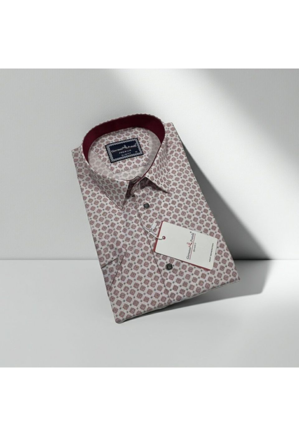 Slim Fit Kısa Kol Dijital Baskılı Desenli Erkek Gömlek 3GMK311326002 - Giovanni Fratelli