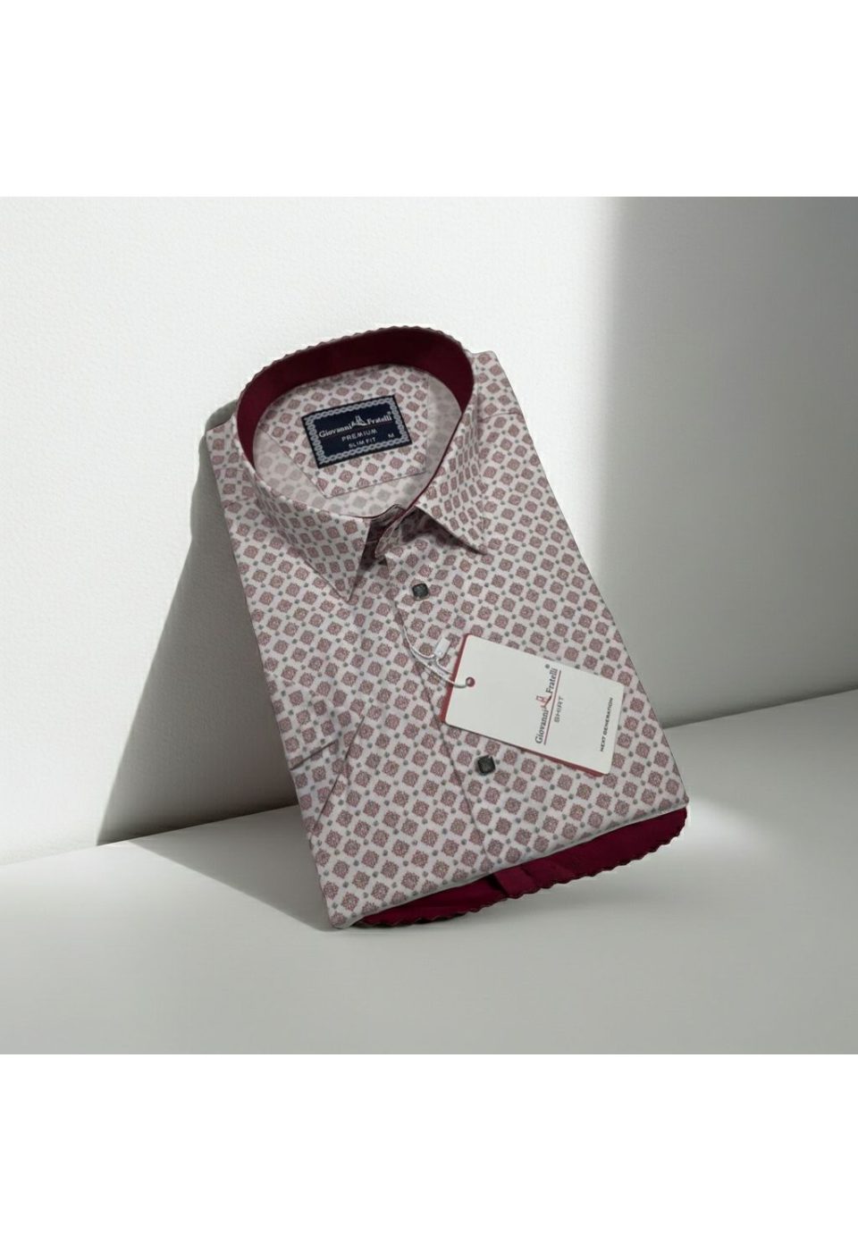 Slim Fit Kısa Kol Dijital Baskılı Desenli Erkek Gömlek 3GMK311326002 - Giovanni Fratelli