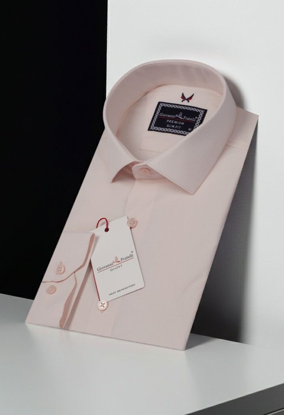 Slim Fit Uzun Kol Desenli Armürlü Jakar Erkek Gömlek 3GMK311334003 - Giovanni Fratelli