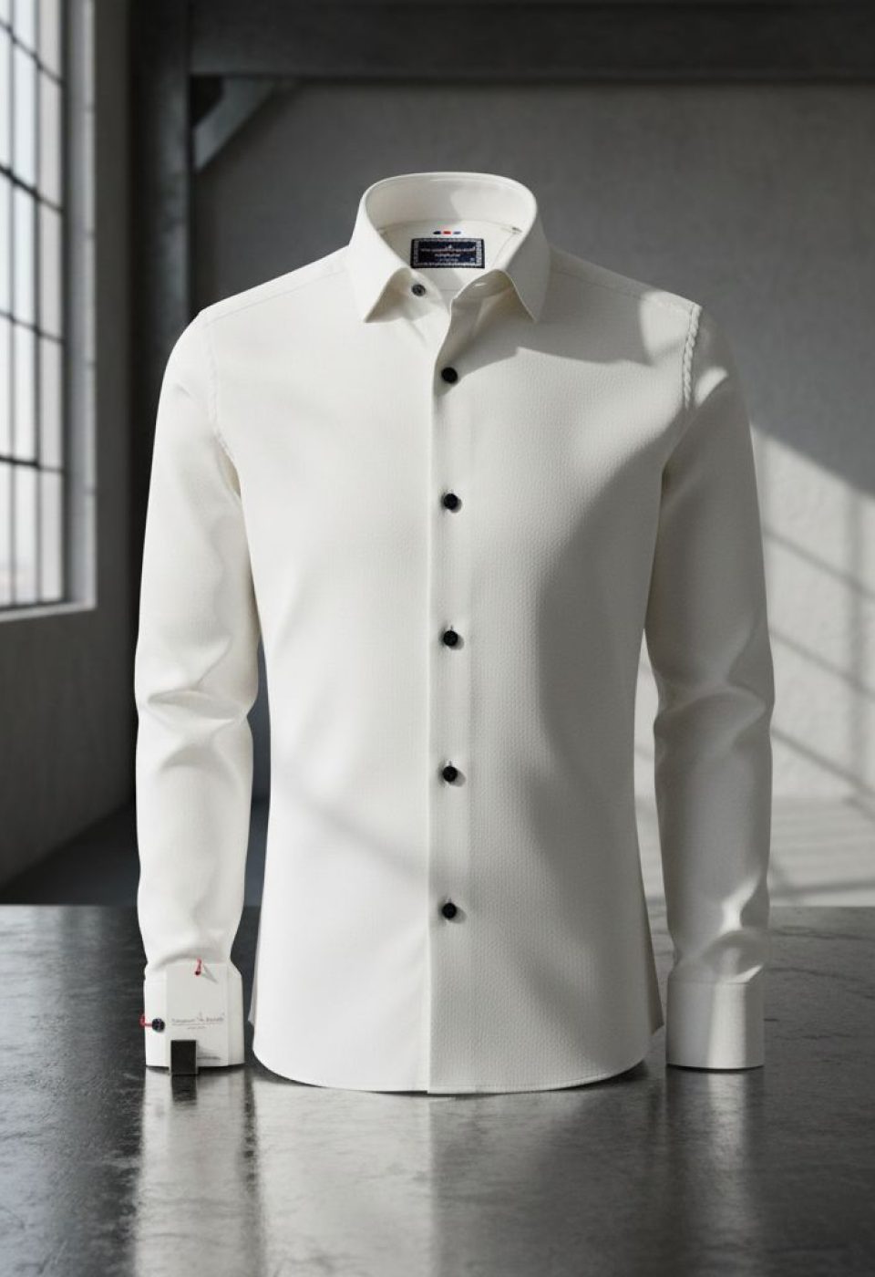 Slim Fit Uzun Kol Desenli Armürlü Jakar Erkek Gömlek 3GMK311337002