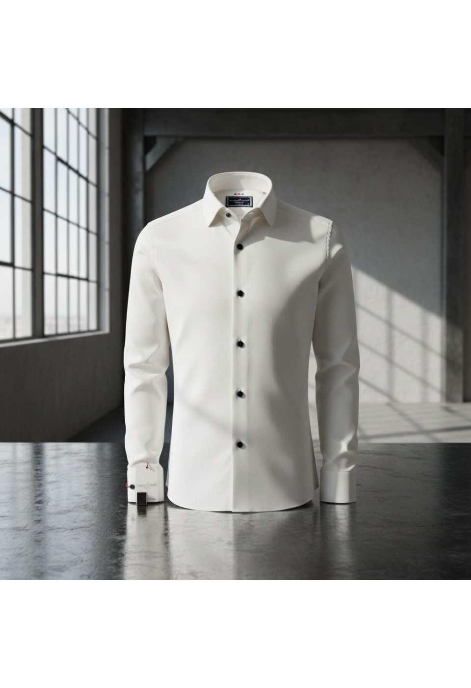 1337 CR JKR 002 Slim Fit Uzun Kol Desenli Armürlü Jakar Erkek Gömlek 3GMK311337002 - Giovanni Fratelli