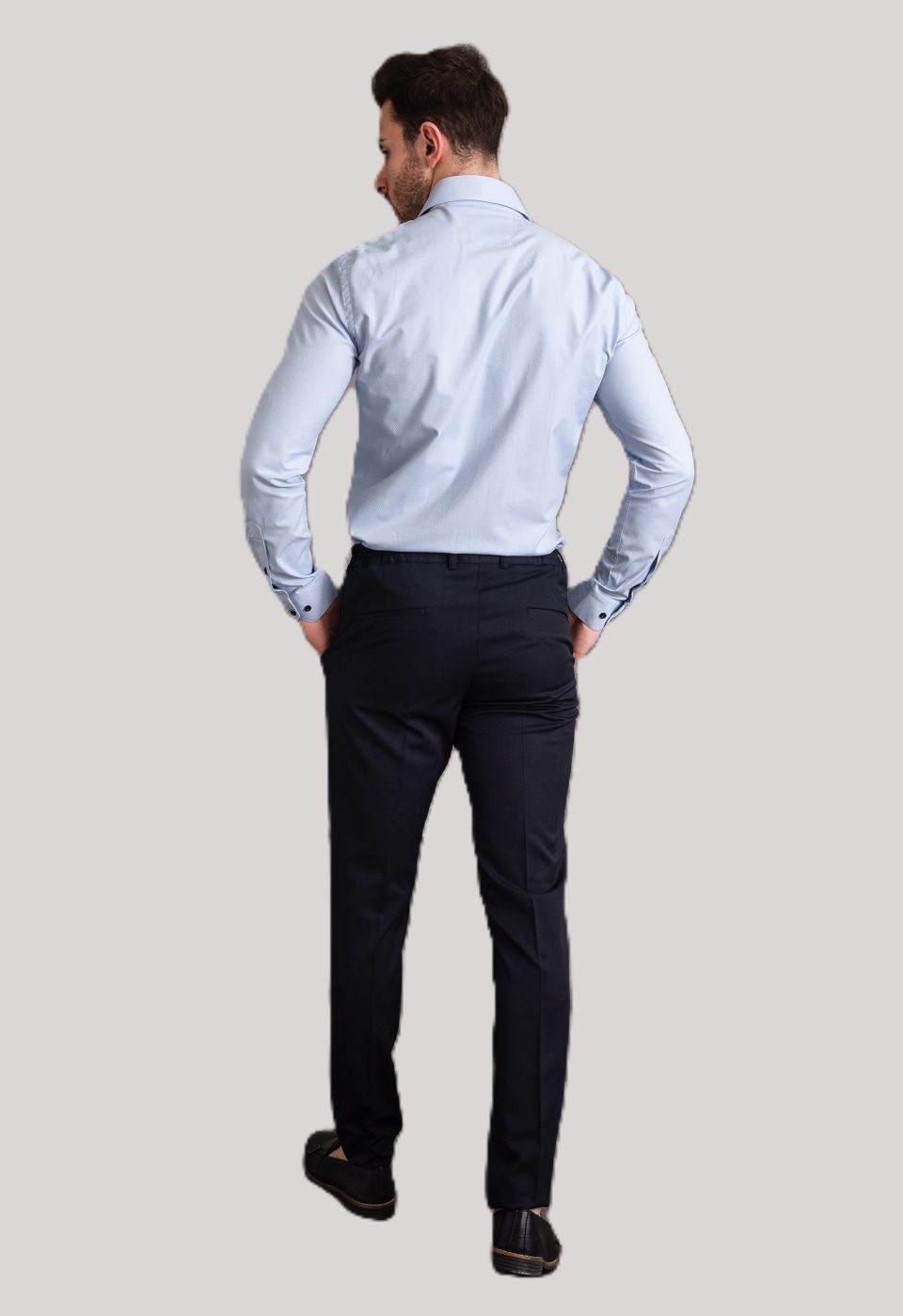Slim Fit Uzun Kol Desenli Armürlü Jakar Erkek Gömlek 3GMK311337008