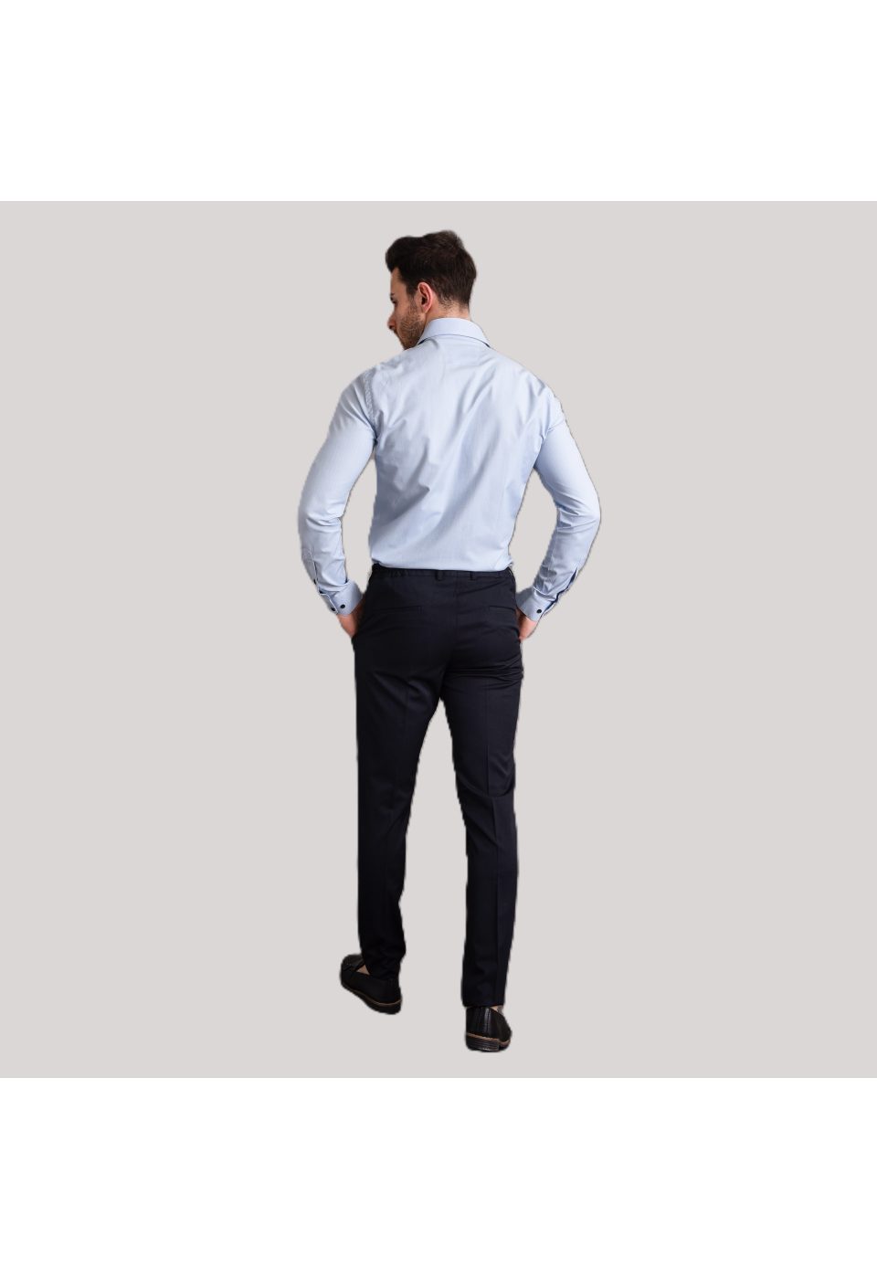 Slim Fit Uzun Kol Desenli Armürlü Jakar Erkek Gömlek 3GMK311337008 - Giovanni Fratelli