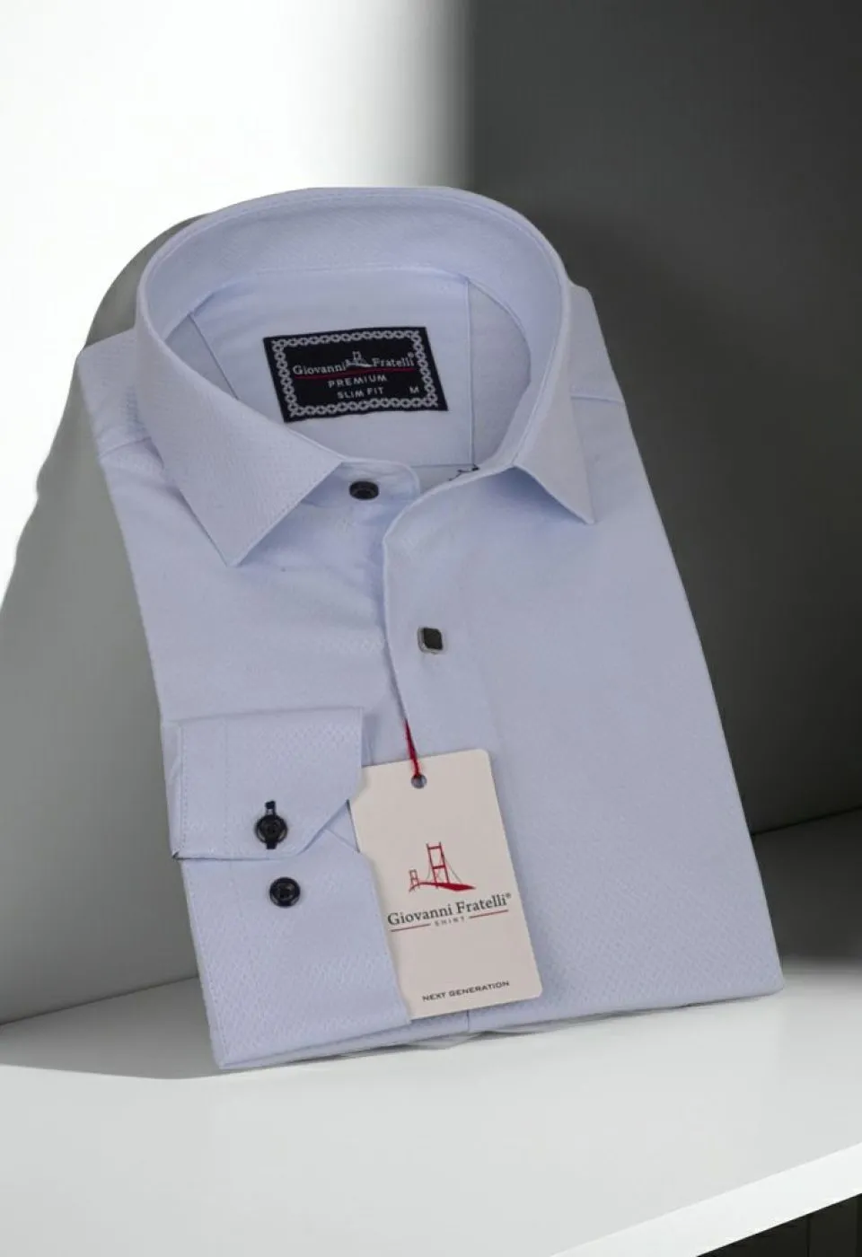 Slim Fit Uzun Kol Desenli Armürlü Jakar Erkek Gömlek 3GMK311341003