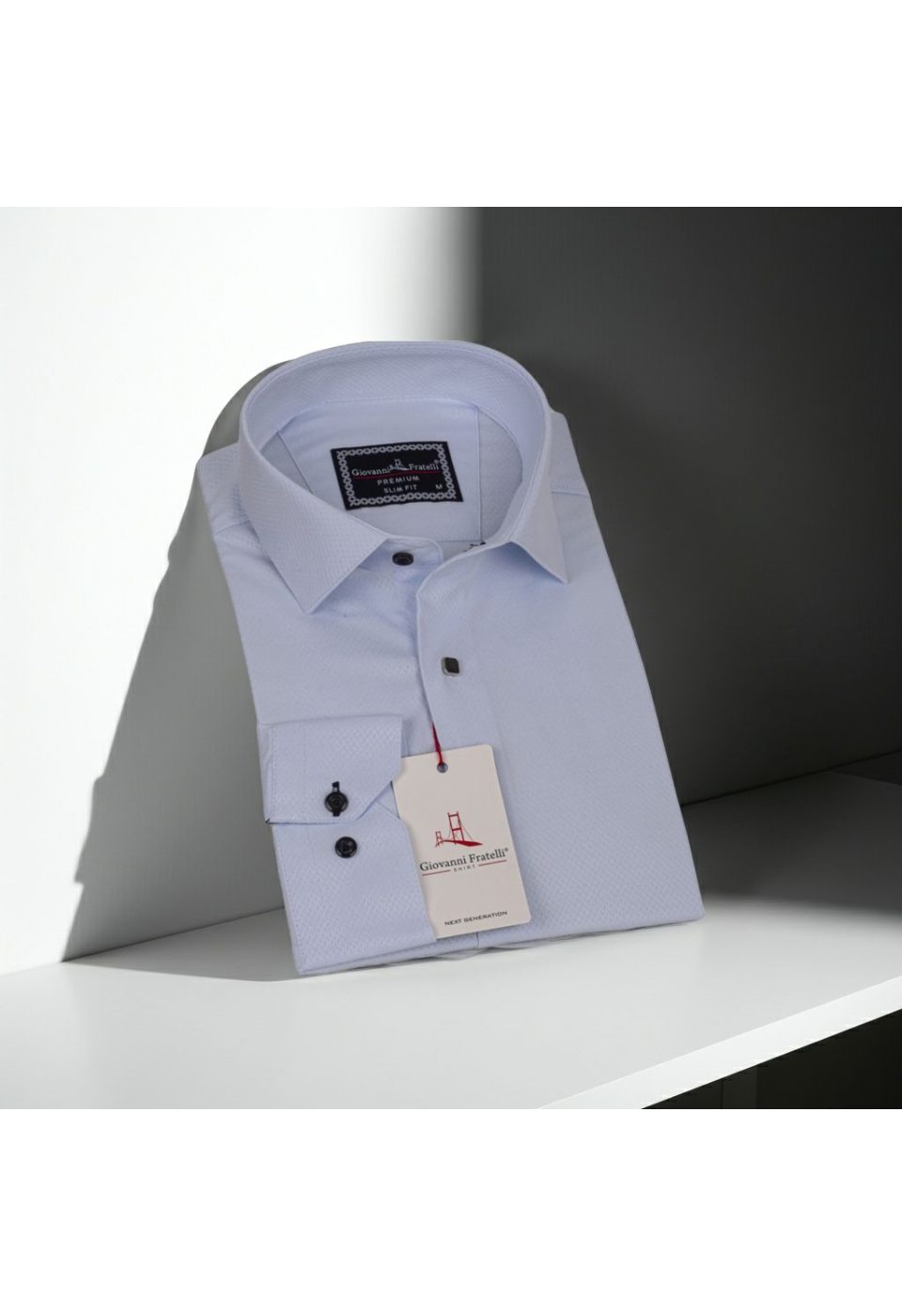 Slim Fit Uzun Kol Desenli Armürlü Jakar Erkek Gömlek 3GMK311341003 - Giovanni Fratelli