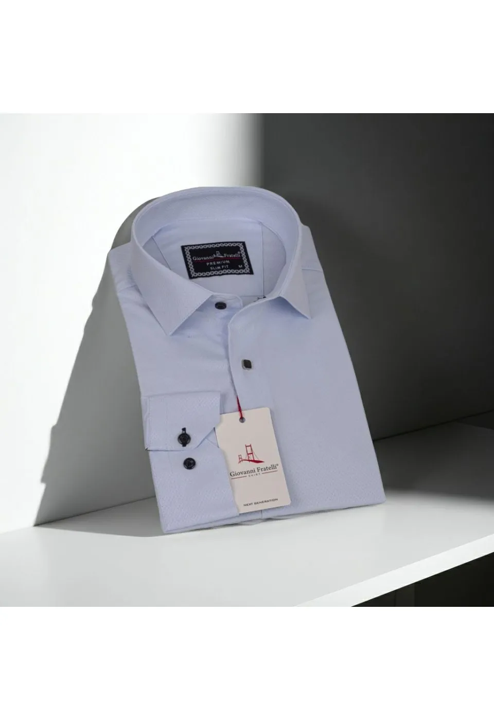 Slim Fit Uzun Kol Desenli Armürlü Jakar Erkek Gömlek 3GMK311341003 - Giovanni Fratelli