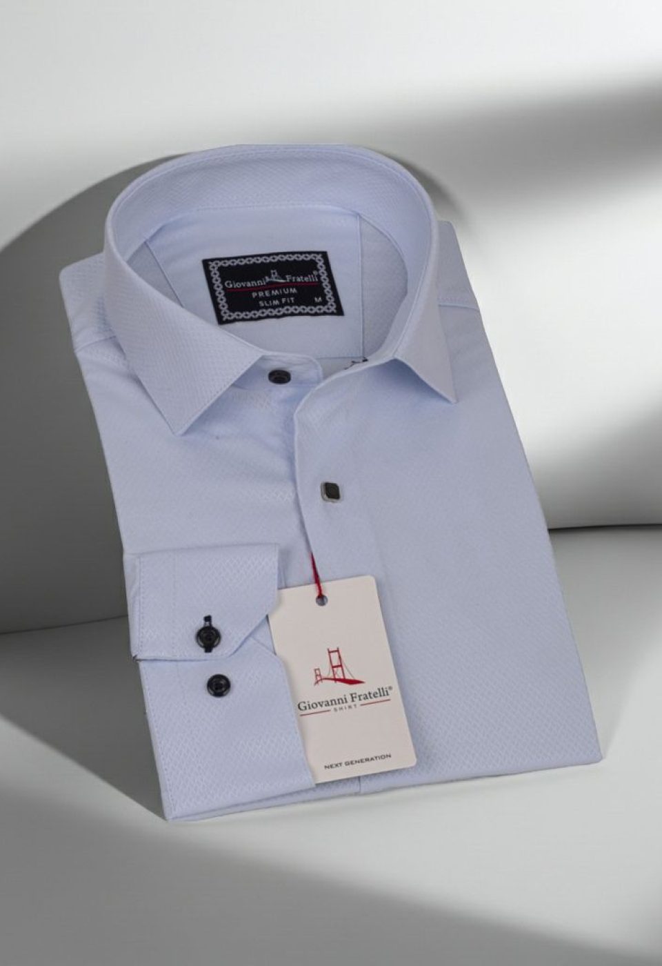 Slim Fit Uzun Kol Desenli Armürlü Jakar Erkek Gömlek 3GMK311341003 - Giovanni Fratelli