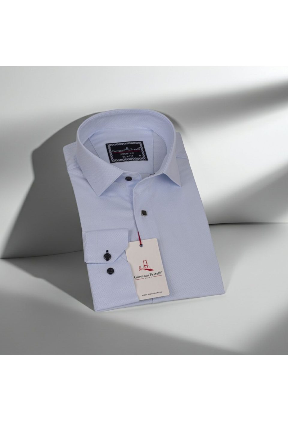 Slim Fit Uzun Kol Desenli Armürlü Jakar Erkek Gömlek 3GMK311341003 - Giovanni Fratelli
