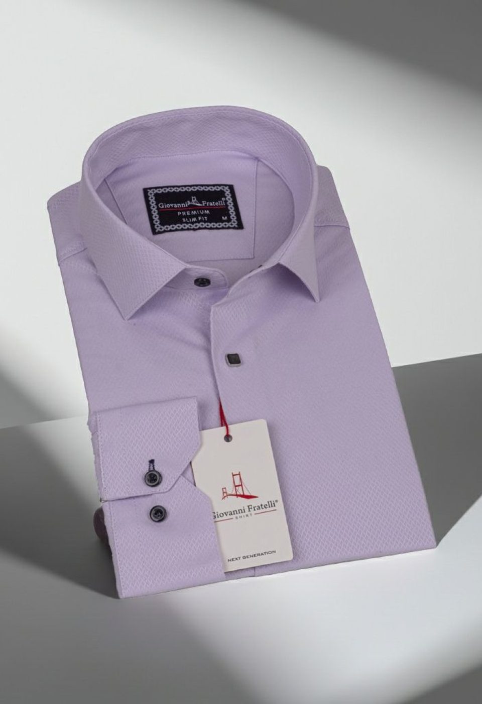 1341 CR JKR 004 Slim Fit Uzun Kol Desenli Armürlü Jakar Erkek Gömlek 3GMK311341004 - Giovanni Fratelli