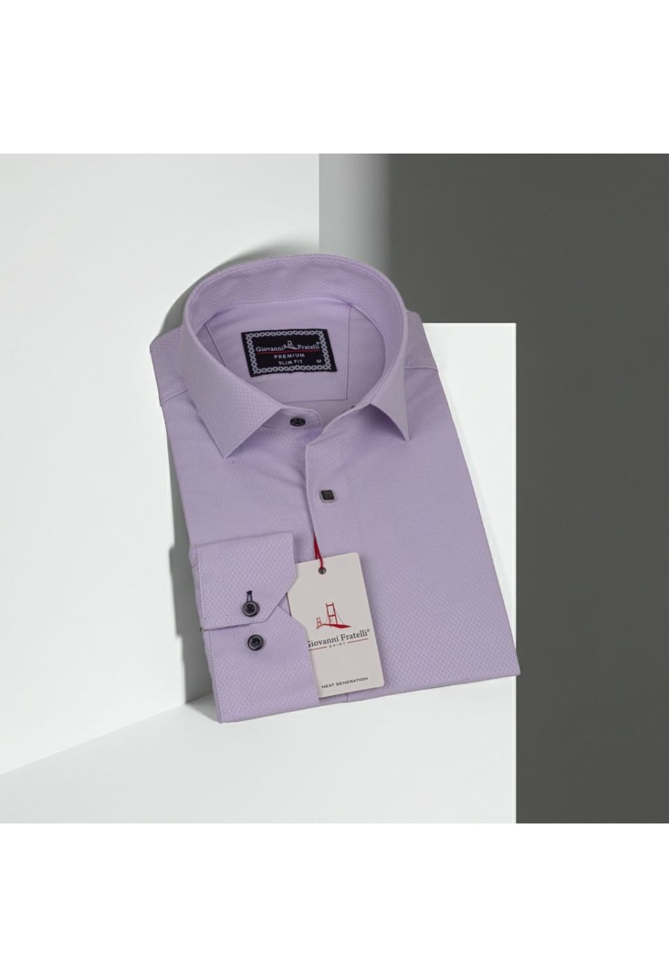 1341 CR JKR 004 Slim Fit Uzun Kol Desenli Armürlü Jakar Erkek Gömlek 3GMK311341004 - Giovanni Fratelli