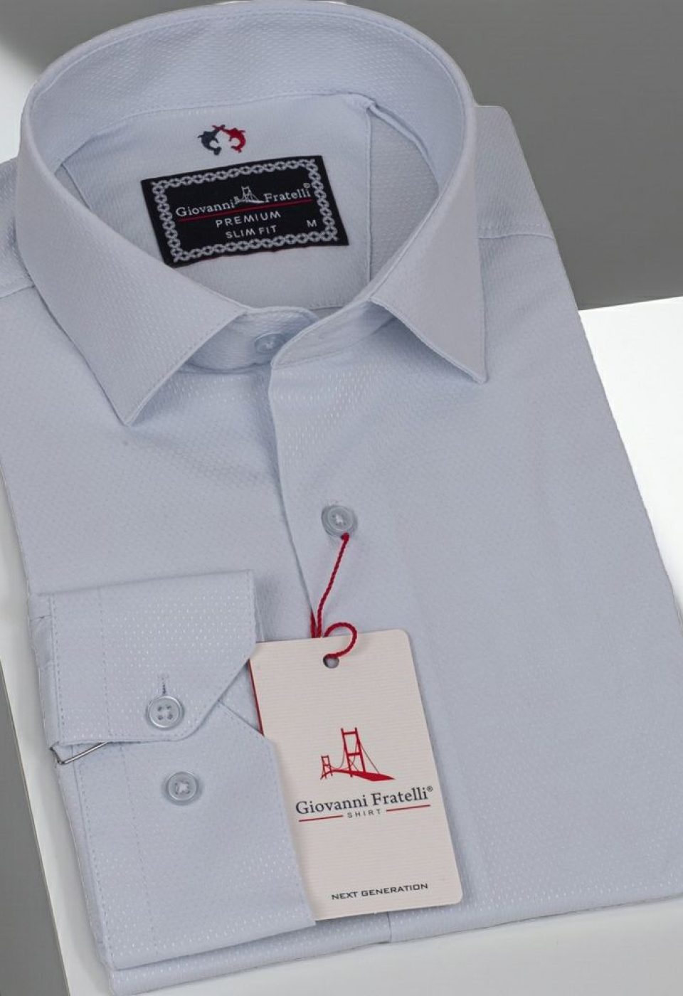 Slim Fit Uzun Kol Desenli Armürlü Jakar Erkek Gömlek 3GMK311346003 - Giovanni Fratelli
