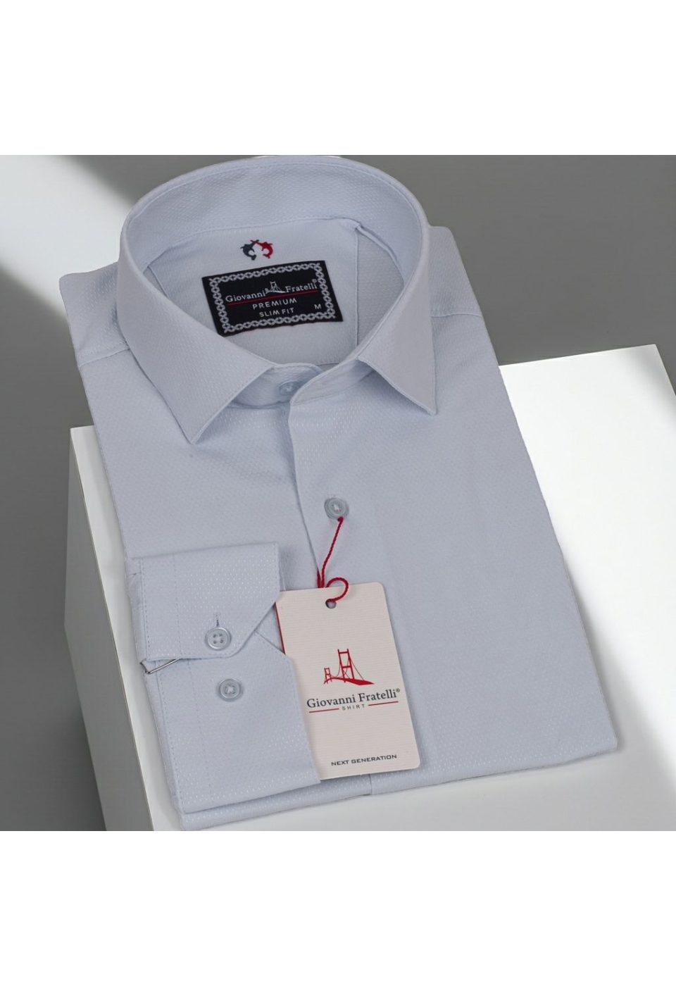 Slim Fit Uzun Kol Desenli Armürlü Jakar Erkek Gömlek 3GMK311346003 - Giovanni Fratelli