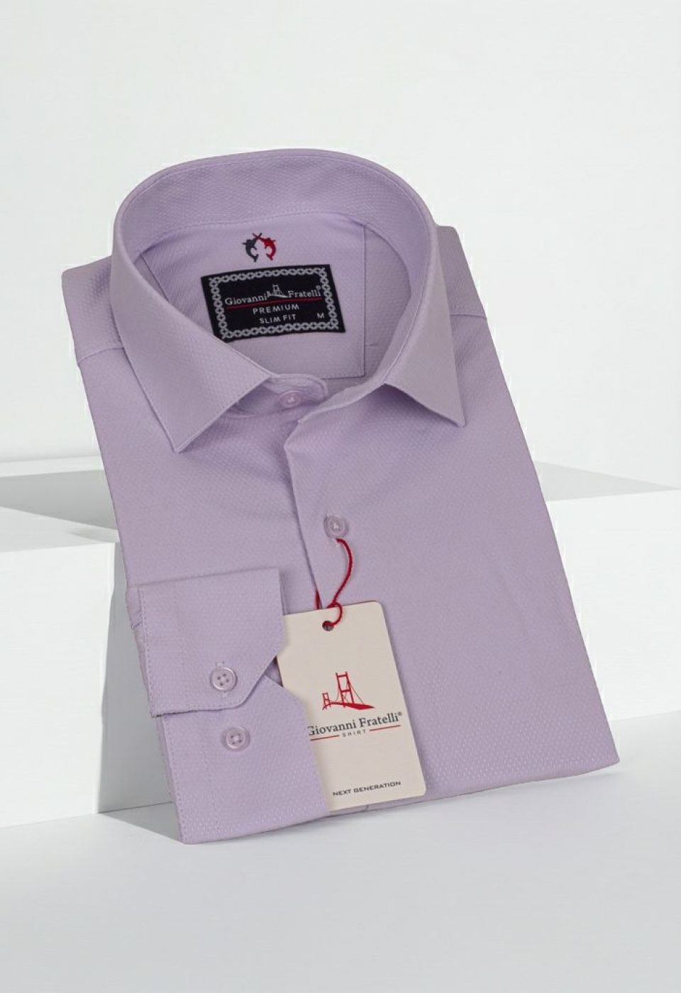 Slim Fit Uzun Kol Desenli Armürlü Jakar Erkek Gömlek 3GMK311346004