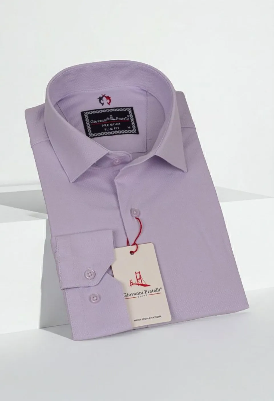 Slim Fit Uzun Kol Desenli Armürlü Jakar Erkek Gömlek 3GMK311346004