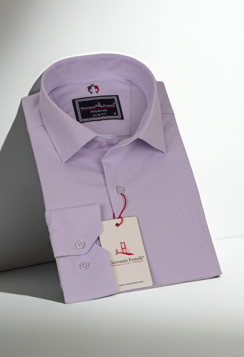 Slim Fit Uzun Kol Desenli Armürlü Jakar Erkek Gömlek 3GMK311346004 - Giovanni Fratelli
