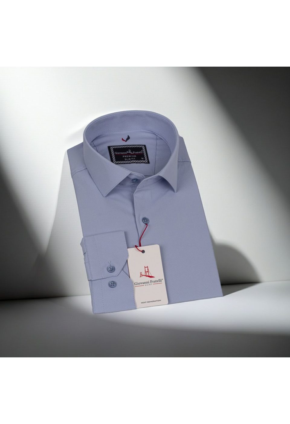 Slim Fit Uzun Kol Desenli Armürlü Jakar Erkek Gömlek 3GMK311347004 - Giovanni Fratelli